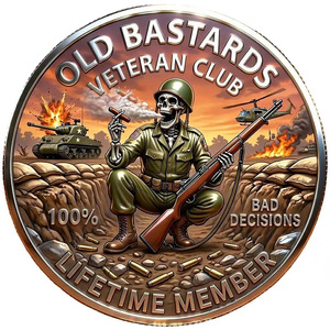 Pièce de collection commémorative du Club des Anciens Vétérans, Challenge Coin, cadeau pour les Vétérans, membre à vie - Product Image 1
