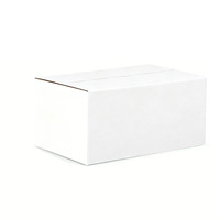 Cartons de transport et d'emballage cadeau multi-usages, pliables, recyclables, rigides, en carton ondulé blanc, avec logo personnalisé