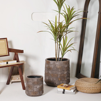 Jardinières modernes minimalistes en fibre de verre pour l'intérieur et l'extérieur, pot de fleurs pour salon, balcon, jardin, maison, production artisanale unique