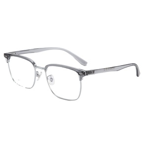 Lunettes de vue carrées unisexes style bureau, monture légère en titane massif, verres transparents anti-éclats, pour usage quotidien - Product Image 1