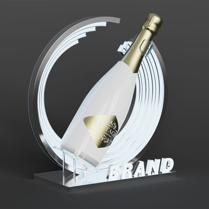 Customized Luxury Modern Whisky Rack LED Light Wine Rack Desktop High ...