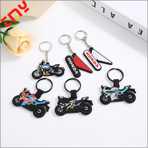 Tùy Chỉnh Thiết Kế Phim Hoạt Hình Dễ Thương Nhựa Cao Su Silicone PVC Xe Máy Hình Dạng Móc Chìa Khóa Móc Chìa Khóa Với Sling - Product Image 5