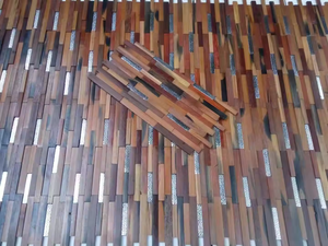 แผงไม้3D แบบมี3D แผงไม้สำหรับตกแต่งภายในบ้านดีไซน์โลหะ - Product Image 4