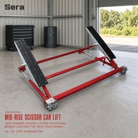 Sera Four Post Mini Pont Élévateur Ciseaux Automatique Portable en Acier Hydraulique à Plateforme Inclinable pour Voitures, Capacité 2-3 Tonnes, Garantie 10 Ans
