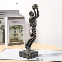 Art Déco Sculptures basket-ball football joueur de tennis statue résine décoration cabinet sportif pour la décoration de la maison