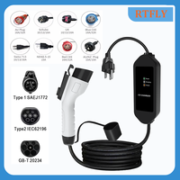 欧洲标准 16A 3.5kw 快速充电站家用型 1 电动汽车便携式充电器，带 5-15P NEMA 插头