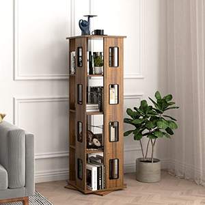 Estantería de madera multifunción personalizada para niños, estantería de madera giratoria para niños, estantería de suelo moderna blanca, estanterías giratorias - Product Image 3