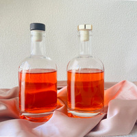 Bouteilles en verre givré transparent de 750 ml pour vodka, marque privée, standard européen, vides, pour whisky et spiritueux, vente en gros