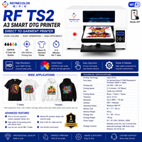 Machine d'impression de t-shirts intelligente Refinecolor, impression directe sur vêtement, imprimante DTG A3, prise en charge de l'IA, facile à utiliser pour les boutiques de vêtements.