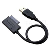 Convertidor de Cable de unidad óptica, adaptador Delgado SATA/IDE CD DVD a USB 2,0, 7 + 6 13 pines