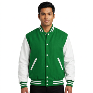 Blouson Bomber Vintage Homme Grande Taille avec Patchs Personnalisés, Broderie Logo, Style Letterman Varsity, Tissé à Carreaux pour Adultes - Product Image 1