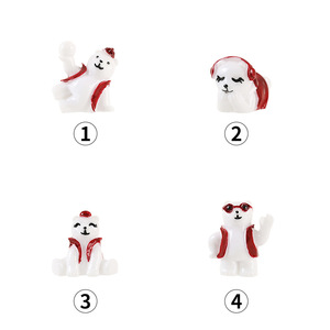 Figura de Oso Polar Navideño, Artesanía de Resina, Decoración Navideña, Adorno de Escritorio, Uso en Interiores, Acabado Brillante - Product Image 4
