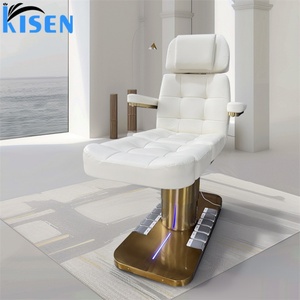 KISEN Custom 3 Motors Electric Massage Table Beauty Salon Spa Lash Beauty Facial <b>Bed</b> With Foot Control and LED Beauty Lash <b>Bed</b> - Product Image 2
