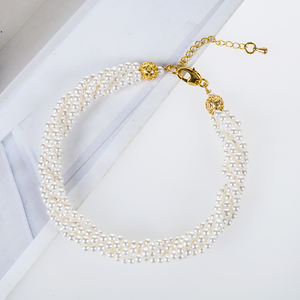 Pulsera Elegante de Perlas Naturalmente Retorcidas de 4 Filas WENCHI TWB806 - Product Image 5