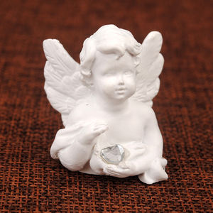 Handmade Resin Praying <strong>Cherub</strong> Baby Wing <strong>Statue</strong> Christmas Poly Angel - Product Image 6