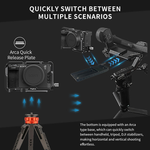 Cage Vidéo Complète en Alliage d'Aluminium pour Appareil Photo <span class=keywords><strong>Sony</strong></span> A7C II/A7C R, Accessoires de Stabilisation Vidéo - Product Image 4