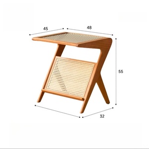 Japanese solid Holz Couch tisch Rattan Nordic Style Kirsch holz Glas Sofa Beistell tisch für Wohnzimmer - Product Image 6