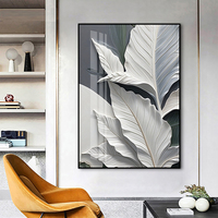 Peinture murale encadrée minimaliste en alliage d'aluminium et toile 3D avec support en papier pour décoration de nature morte moderne