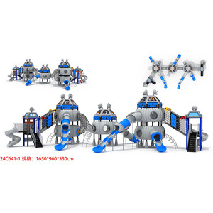 Tobogán Infantil para Exteriores, Equipo de Juegos para Guarderías, Parques Deportivos y Jardines, Uso Comercial, Construcción de Plástico y Acero - Product Image 2