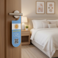 PVC Smart Tap NFC Código QR Reutilizable sin contacto RFID NTAG213 Etiqueta colgante para revisión de hotel Tarjeta de visita No molestar a la habitación