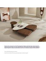 Table basse de salon moderne et minimaliste en marbre naturel, modèle 2026, design carré, unique et haut de gamme