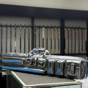 VIBRANT Estuche para taco de billar profesional de cuero de flor integral impermeable, multi-bolsillos, 3B4S, 84cm*14cm*14cm, para tacos de 1/2 - Product Image 1