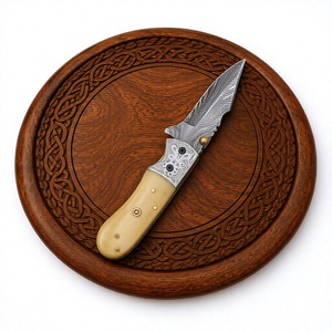 Damascus Steel Handmade Multi functional Outdoor Survival <b>Knife</b> <b>Bone</b> <b>Handle</b> <b>Knife</b> With Leather Sheath for Sale - Product Image 6