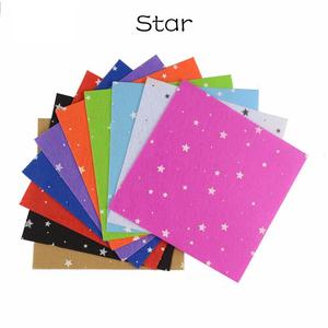 wholesale high quality printed non- woven 100% polyester felt fabric for kids handicrafts