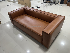 Muebles de Salón, Sofá Chesterfield Clásico de 3 Plazas en Tela y Cuero Sintético para el Hogar - Product Image 5