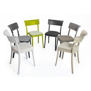 Sedia imbottita in velluto in polipropilene dal Design moderno per cucina e sale da pranzo con 5 colori Options-SPP0CG - Product Image 6