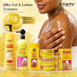 Ensemble de soins de la peau O'carly <span class=keywords><strong>Gluta</strong></span> <span class=keywords><strong>White</strong></span> éclaircissant anti-âge, vitamine C, blanchissant, hydratant, anti-âge, élimination des taches brunes - Product Image 3