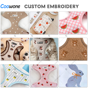 Popolare Set Imbracatura e Guinzaglio Personalizzabile per Cani, Ricamato per Vestire Cani di Taglia Piccola, Pettorina Regolabile - Product Image 2