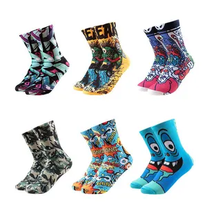 Custom design 3D digital printed photo crew socks Personality Customized Sublimation Printing Socks for Men