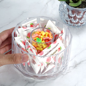 <span class=keywords><strong>Vajilla</strong></span> de <span class=keywords><strong>policarbonato</strong></span> para alimentos, frasco de plástico para frutos secos, caramelo, azúcar, aperitivos, transparente, con tapa, bandeja para fruta, regalo de boda - Product Image 5