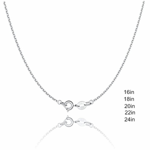 สร้อยคอเงินแท้ 925 ชุบโรเดียม ROXI สไตล์อิตาลี ขนาด 1 มม. ความยาว 16-24 นิ้ว ประดับเพชรซิคอน เหมาะสำหรับงานแต่งงาน - Product Image 1