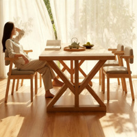 Table à manger rectangulaire nordique, Nouveau grand plateau 2025, Bureau multifonctionnel pour la salle à manger, le travail et la lecture, Utilisation en salon