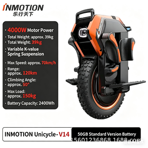 Monocycle électrique <span class=keywords><strong>INMOTION</strong></span> Adventure V14, moteur de 4000 W, autonomie de 75 miles, roue électrique auto-équilibrante haute puissance pour adultes - Product Image 5
