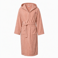 Robe unisexe avec capuche en tissu éponge double face orange, chaude et durable, pour les vacances et la maison, taille unique, longueur mi-mollet