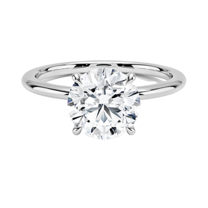 Elegant White Engagement <b>Ring</b> Sparkling <b>Crystal</b> Center Stone Bridal Proposal <b>Ring</b> Classic Love Promise Jewelry Gift - Product Image 2