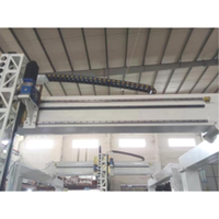 Machine à travailler le bois, machine à plastifier les feuilles d'acrylique haute brillance avec colle PET PUR / ligne de plastification compacte
