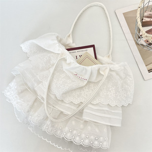Bolso de Lona con Encaje Gentle Girl 2026, Nuevo Bolso de Hombro para Mujer de Gran Capacidad - Product Image 4