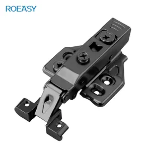 ROEASY CH-693A-3D-BN缓冲铰链3D隐藏式阻尼铰链液压软关闭家具铝框玻璃门铰链