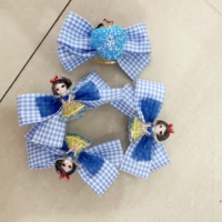 Breloque nœud gingham de luxe, figurine de dessin animé cœur scintillant, accessoires de perlage pour la fabrication de bijoux, chaînes de téléphone DIY, pendentifs de sac, vente en gros