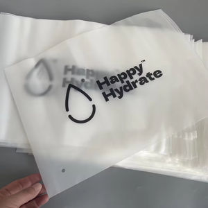 Custom Logo Matte Frosted Transparent Ziplock <b>Bag</b> Seal Plastic Poly Zip Lock Ziplock Zipper <b>Bags</b> for T-shirt - Product Image 1