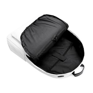 Cá nhân Twill kết cấu ba lô, 17 inch PU da túi máy tính với Hidden chống trộm túi phong cách cổ điển văn phòng làm việc Túi - Product Image 5