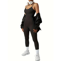 Jumpsuits de Yoga Casuales para Mujer, Hechos Profesionalmente, de Primera Calidad, Sin Mangas, Alta Elasticidad, Spandex/Nailon, Transpirables, Ajuste Ceñido, OEM