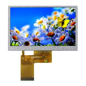 热卖HMI 4.3英寸480x272分辨率RGB 50Pin TFT I2C接口电容4.3触摸屏型电容