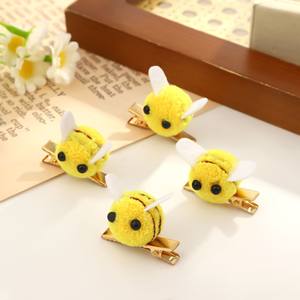 Nouvelle pince à cheveux BB pour enfants, motif petite abeille mignonne, faite à la main, accessoire de coiffure DIY, cadeau pour fille, pince latérale - Product Image 2