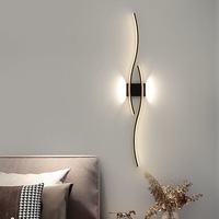 Lámpara de Pared LED de Tira Larga 60/80, Aplique de Pared para Decoración del Hogar, Sala de Estar, Fondo de Restaurante, Dormitorio, Iluminación Moderna