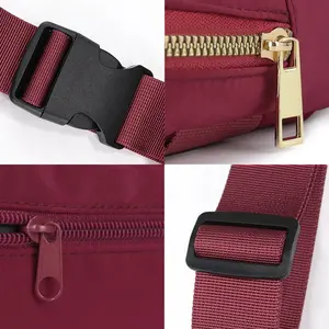 Casual Fashion Nylon Mini marsupio Unisex personalizzato in vita borsa sportiva da viaggio Crossbody ovunque borsa da cintura con cinturino regolabile